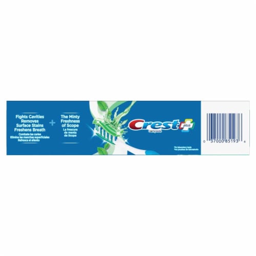 Crest + Scope Minty Fresh Complete Whitening Toothpaste Perspective: left