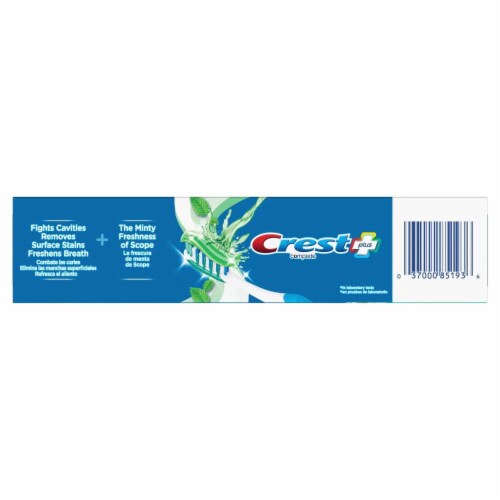 Crest + Scope Minty Fresh Complete Whitening Toothpaste Perspective: left