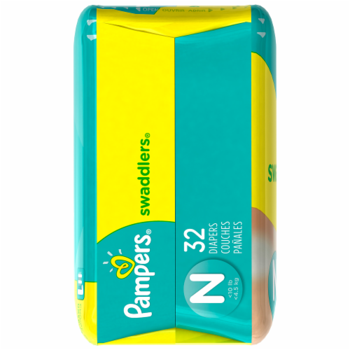 Pampers Swaddlers Size N Diapers Perspective: left