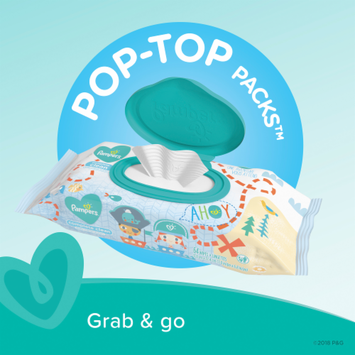 Pampers Complete Clean Baby Fresh Scent Wipes Perspective: left