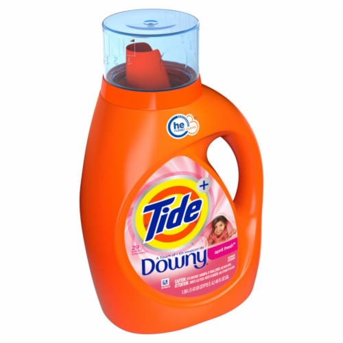 Tide® Plus Downy April Fresh Liquid Laundry Detergent Perspective: left