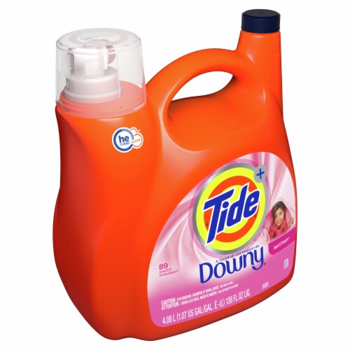 Tide With Downy April Fresh Liquid Laundry Detergent Perspective: left