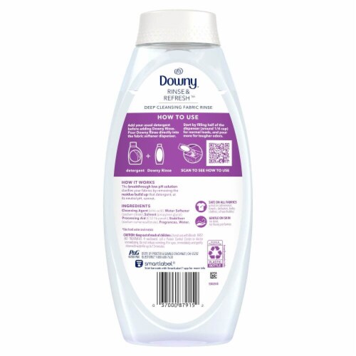 Downy HE Compatible Fresh Lavender Rinse & Refresh Laundry Odor Remover and Fabric Softener Perspective: left