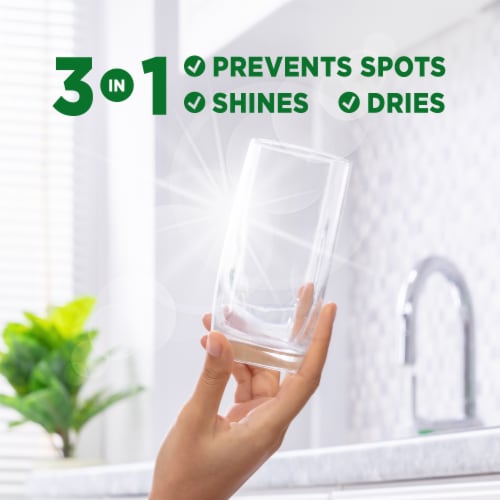 Cascade Power Dry Dishwasher Rinse Aid Perspective: left