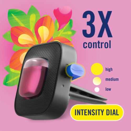 Febreze Island Fresh Car Odor-Eliminating Air Freshener Vent Clip with Gain Scent Perspective: left