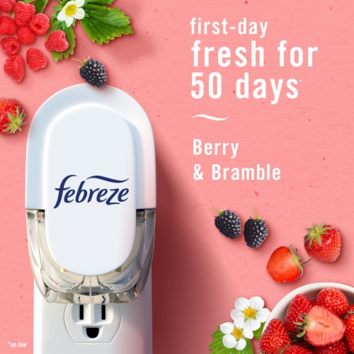 Febreze Plug In Air Freshener Odor-Fighting Scented Oil Refill Berry & Bramble Refills Perspective: left