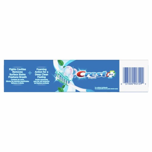 Crest Effervescent Mint Complete Plus Deep Clean Complete Whitening Toothpaste Perspective: left