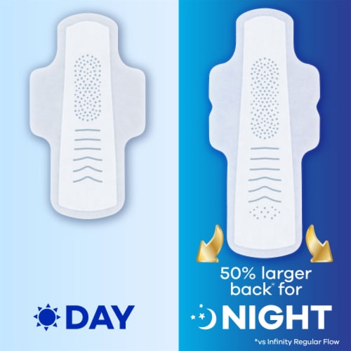 Always InFinity FlexFoam Pads with Wings Extra Heavy Overnight Absorbency Size 5 Unscented Perspective: left
