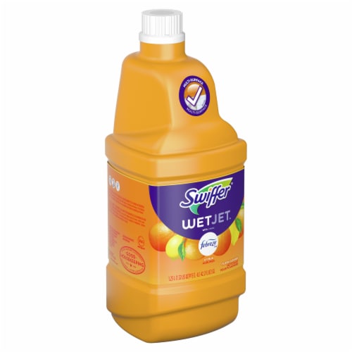 Swiffer WetJet with Febreeze Freshness Citrus Scent Floor Cleaner Perspective: left