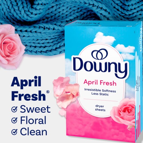 Downy April Fresh Dryer Sheets Perspective: left