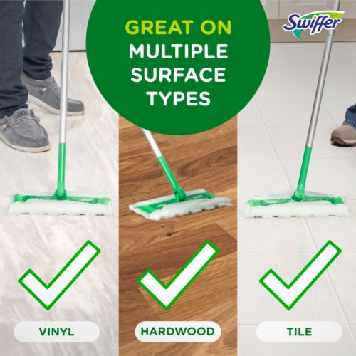 Swiffer Sweeper Dry and Wet Multi Surface Floor Cleaner Sweeping and Mopping Starter Kit Perspective: left