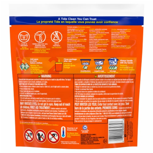 Tide PODS Original Liquid Laundry Detergent Soap Pacs Perspective: left