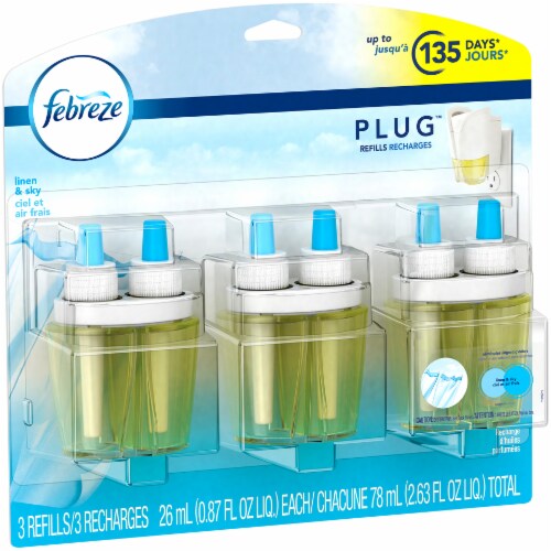 Febreze Linen and Sky Triple Plug Refill Perspective: left