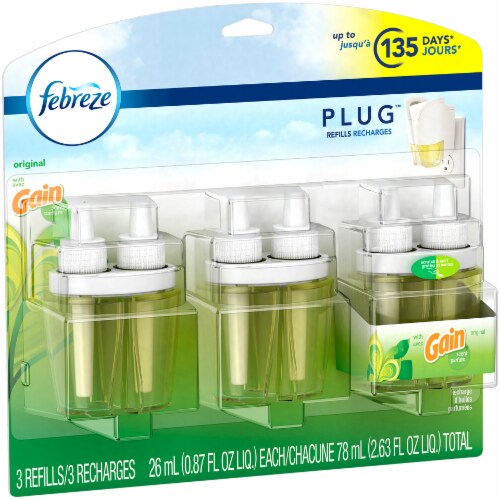 Febreze Triple Plug Refill Gain Original Scent Refill Perspective: left