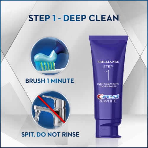 Crest 3D White Brilliance + Whitening Two-step Toothpaste Perspective: left
