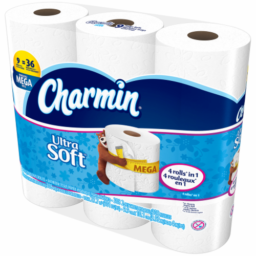 Charmin Ultra Soft Mega Roll Bath Tissue Perspective: left
