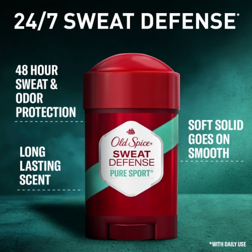 Old Spice Sweat Defense for Men Antiperspirant Deodorant Invisible Solid Sport Plus Scent 1-Pack Perspective: left