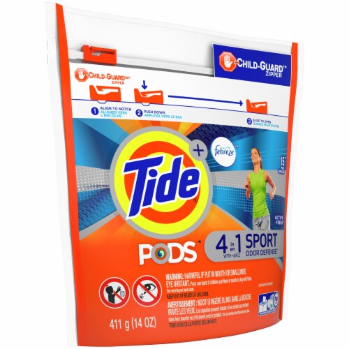 Tide PODS Plus Febreze Active Fresh Odor Defense Pacs Laundry