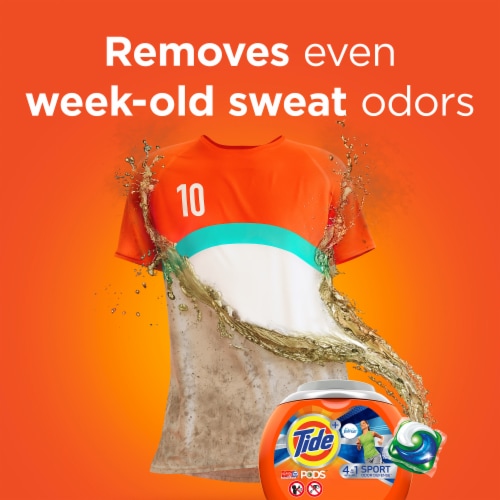 Tide Pods With Febreze Active Fresh Laundry Detergent Pods Perspective: left