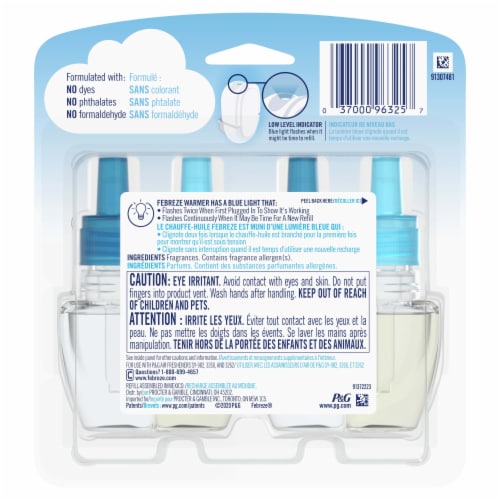 Febreze Bora Bora Odor-Eliminating Fade Defy PLUG Air Freshener Oil Refills Perspective: left