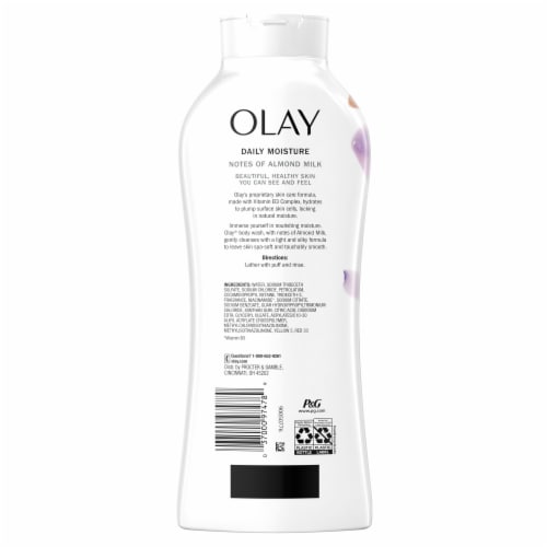 Olay Daily Moisture Body Wash with Almond Milk Perspective: left