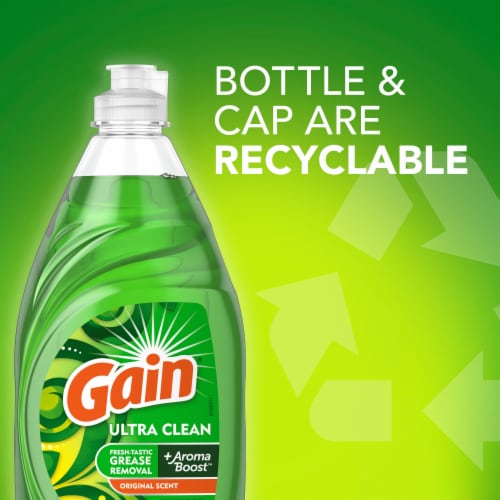 Gain Ultra + Bleach Alternative, Honey Berry Hula Scent Liquid Dish Soap Perspective: left