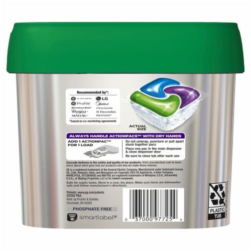 Cascade Platinum ActionPacs Fresh Scent Dishwasher Detergent Perspective: left