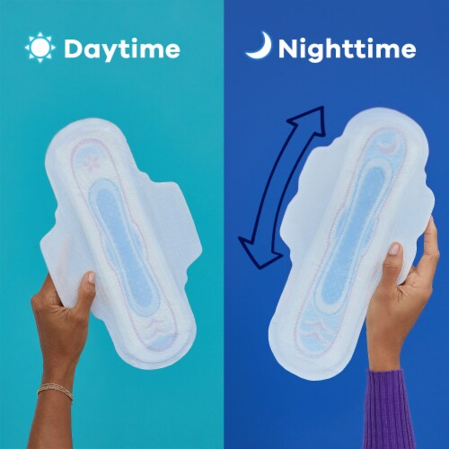 Always Ultra Thin Size 1 Regular Unscented Pads with Wings Perspective: left