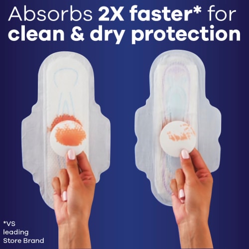 Always Ultra Thin Size 5 Extra Heavy Overnight Unscented Pads With Wings Perspective: left