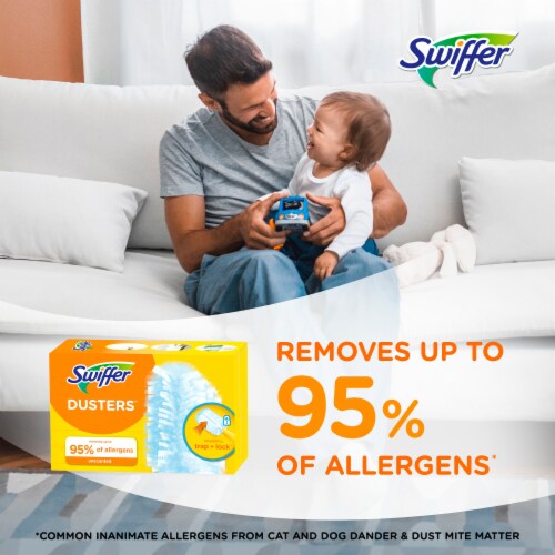Swiffer Dusters Multi-Surface Duster Refills for Cleaning Unscented Perspective: left