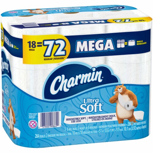 Charmin Ultra Soft Mega Roll Bath Tissue Perspective: left