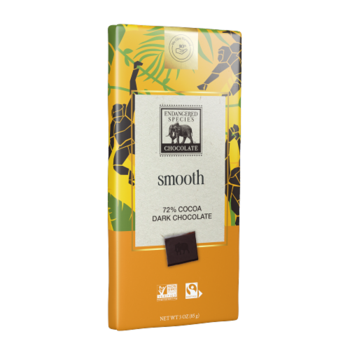 Endangered Species™ Bold + Silky Dark Chocolate Bar Perspective: left