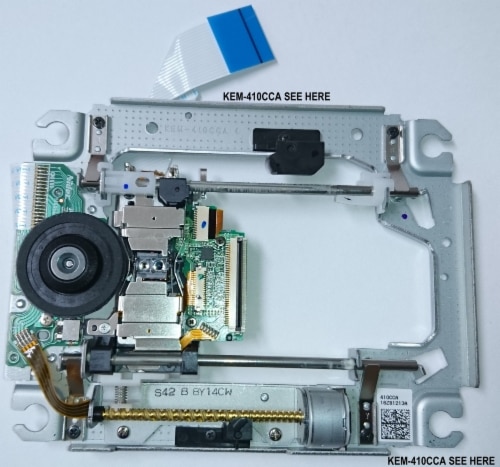 Original KEM-410CCA Replacement full Optical block for Sony Playstation 3 40GB 80GB Perspective: left