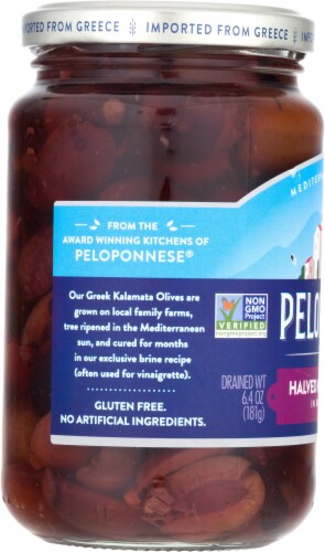 Peloponnese® Halved Kalamata Black Olives Perspective: left