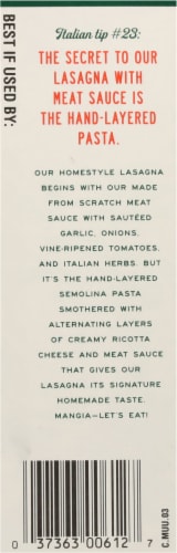 Michael Angelo's Lasagna with Meat Sauce Frozen Meal Perspective: left