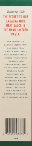 Michael Angelo's® Lasagna with Meat Sauce Frozen Meal Perspective: left