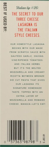 Michael Angelo's® Three Cheese Lasagna Frozen Meal Perspective: left