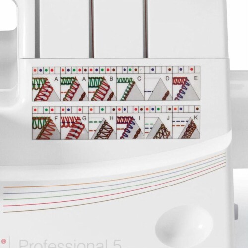 SINGER 14T968DC Professional 2 to 5 Thread Stitch Serger Sewing Machine, White Perspective: left