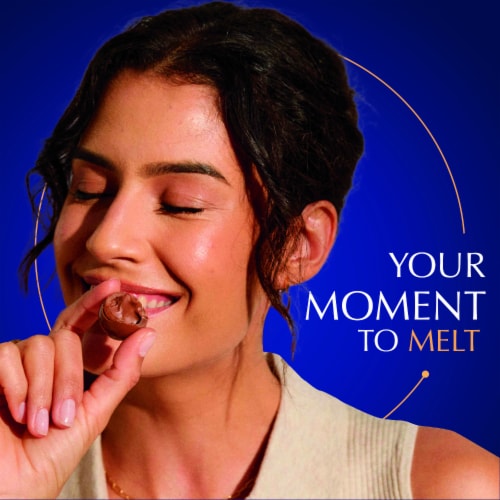 Lindt LINDOR Dark Chocolate Candy Truffles Bag Perspective: left