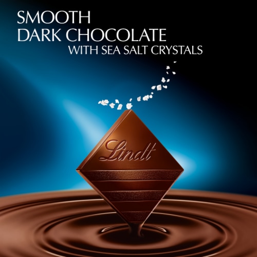 Lindt EXCELLENCE Sea Salt Dark Chocolate Candy Bar Perspective: left