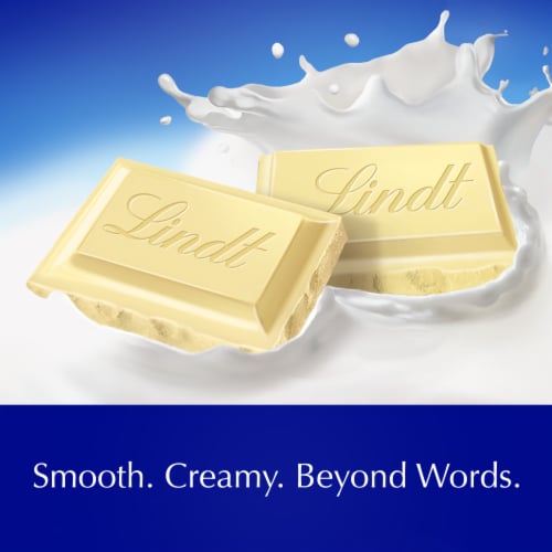 Lindt CLASSIC RECIPE White Chocolate Candy Bar Perspective: left