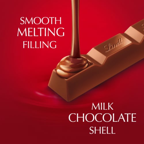 Lindt LINDOR Milk Chocolate Truffle Candy Bar Perspective: left