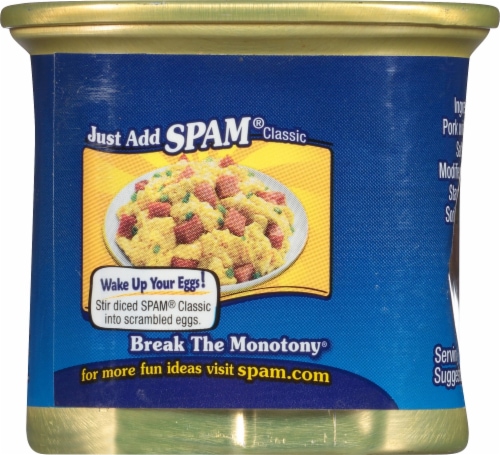 Spam Classic Canned Meat Perspective: left