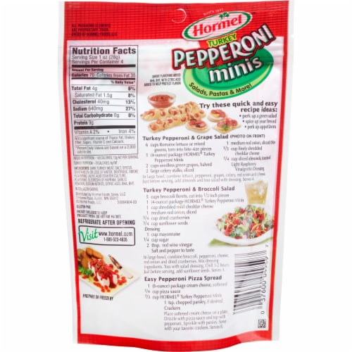 Hormel® Turkey Pepperoni Minis Perspective: left