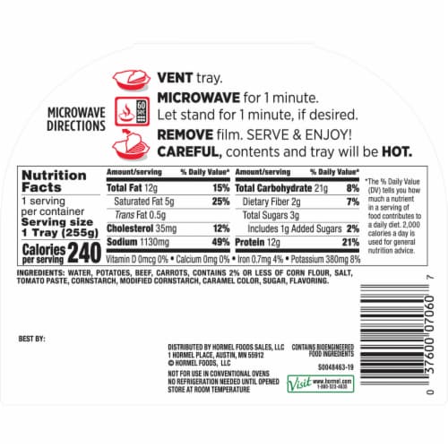 Dinty Moore® Beef Stew Microwave Meal Perspective: left