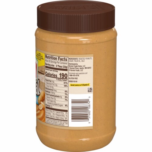 Skippy® Natural Creamy Peanut Butter Spread Perspective: left