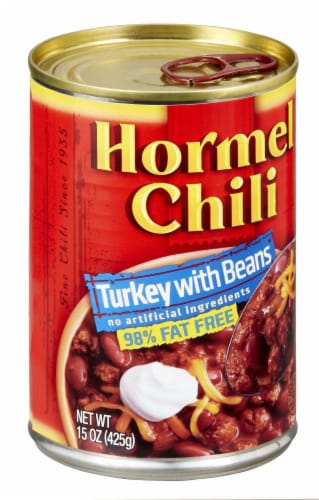 Hormel Turkey with Beans Chili Perspective: left