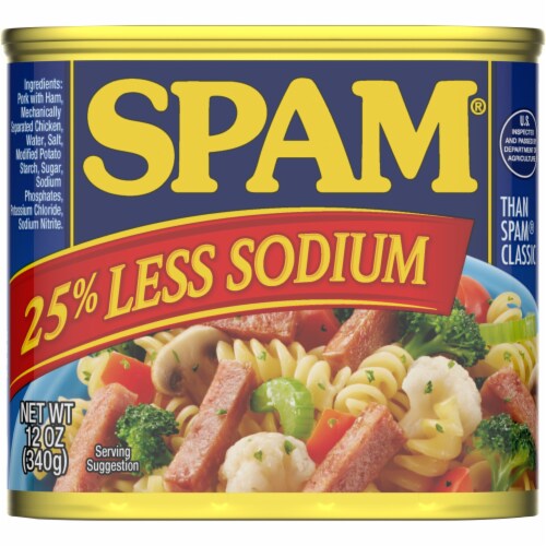 SPAM® Reduced Sodium Canned Meat Perspective: left