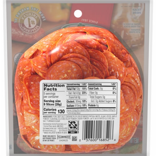 Hormel® Sliced Chorizo Perspective: left