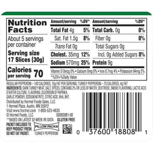 HORMEL Pepperoni Turkey Perspective: left